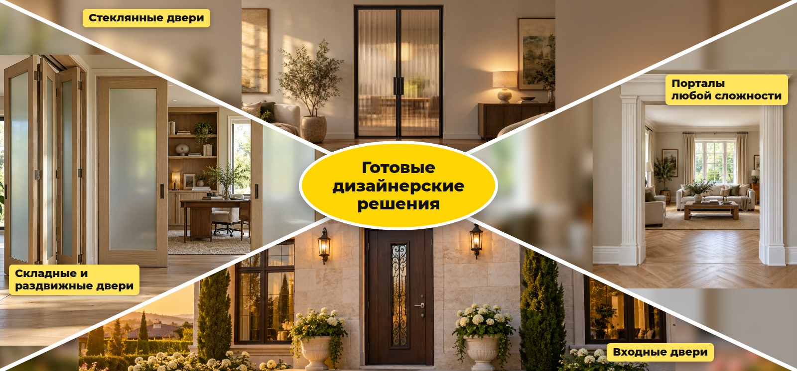 Готовые дизайнерские решения: порталы, складные и раздвижные двери