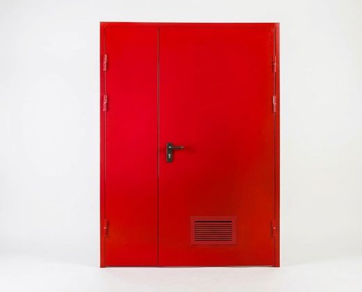 Дверь противопожарная EI 60 двупольная с вентиляционной решёткой