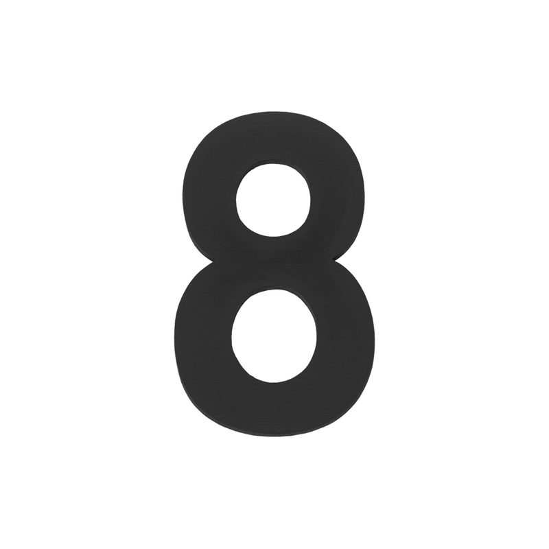 Цифра "8" самоклеящаяся SS304 (50х30) (FUARO) BL черный