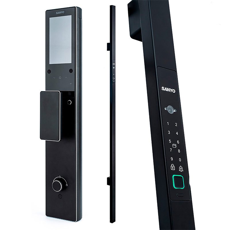 Электронный замок Sanyo D501 Tuya DM70 с WiFi, ручка скоба 1800 мм, черный