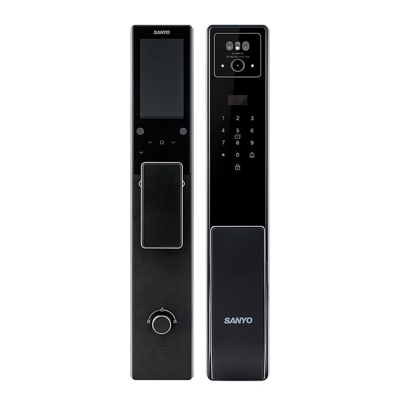 Электронный замок Sanyo D300 Tuya DM70 с WiFi, с распознаванием лиц, черный