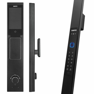 Электронный замок Sanyo D502 UsmartGo DM70 с WiFi, с распознаванием лиц,ручка-скоба 1800 мм, черный