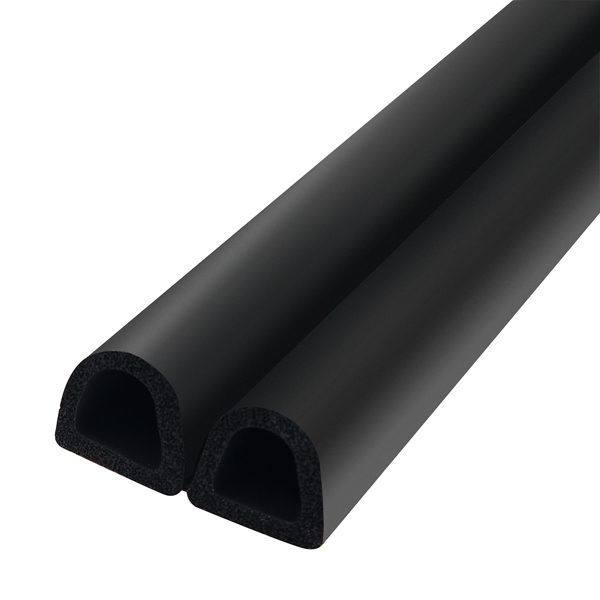 Самоклеящийся Trelleborg уплотнитель, профиль D-100 9x8 мм, черный (бобина 100 м)