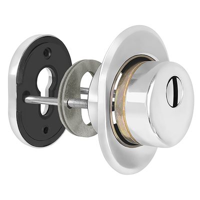 Броненакладка DEF.CRE/OV-set.9726 (DEF 9726) M6x90 врезная с чашкой CP-8 хром